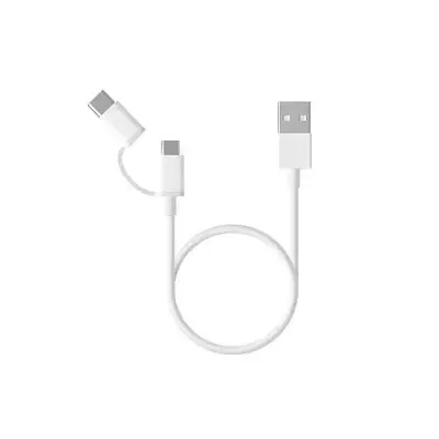 MI Combo Data Cable 30cm ( Type C, Micro USB)